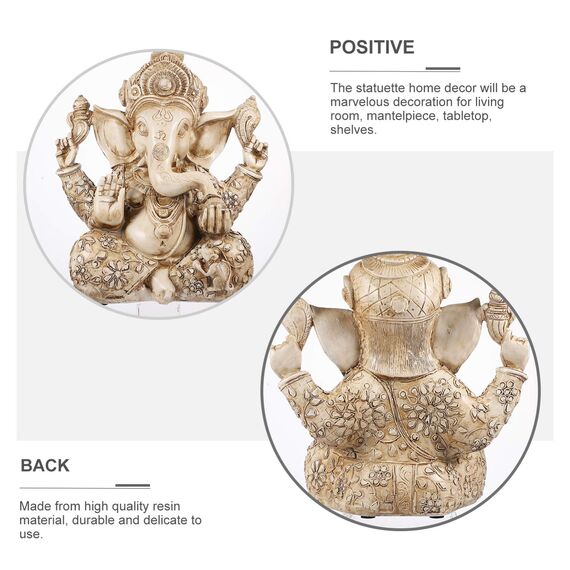 YARNOW Hindu-Ganesha-Statue, Ganesha, Elefant, Meditation, Ornament, Reichtum, Skulptur, Geschenk, Heimdekoration