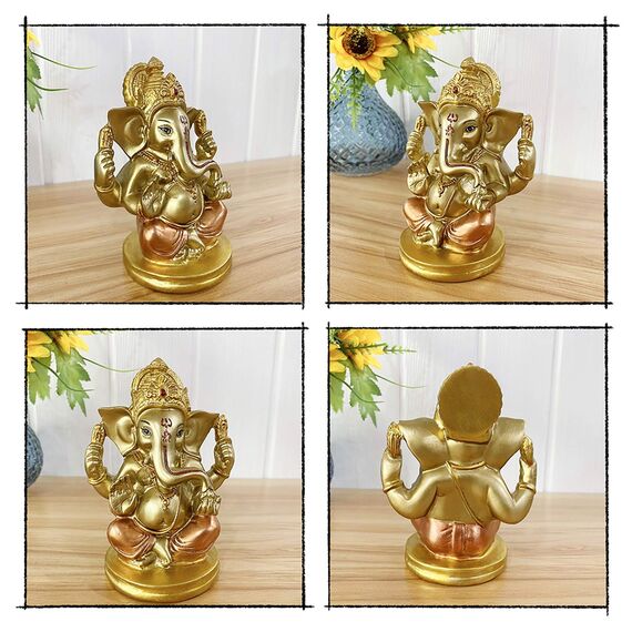 Indischer Elefant Murti Ganesha-Statue – indischer Elefant Murti Gott Dekor – Indien Handmalerei Figuren Idol Pooja Mandir Artikel handgefertigt Hochzeit Return Geschenke Dekorationen