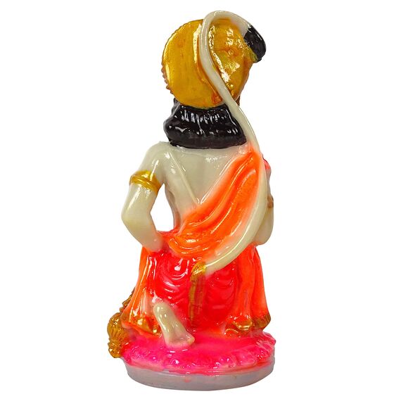 IBA Indianbeautifulart Herr Hanuman Handgefertigte Poly Marmor Statue 13 cm Idol Fur Auto Armaturenbrett Figuren Burotischdekoration