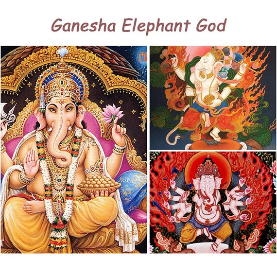 YUDIZWS Ganesha Figur 20cm Prunkstück Hindu Gott Figur, indische religiöse Ganpati Elefanten Gott Harz Ganesh Statue Diwali-Dekoration für Heimtempel,Multi Colored