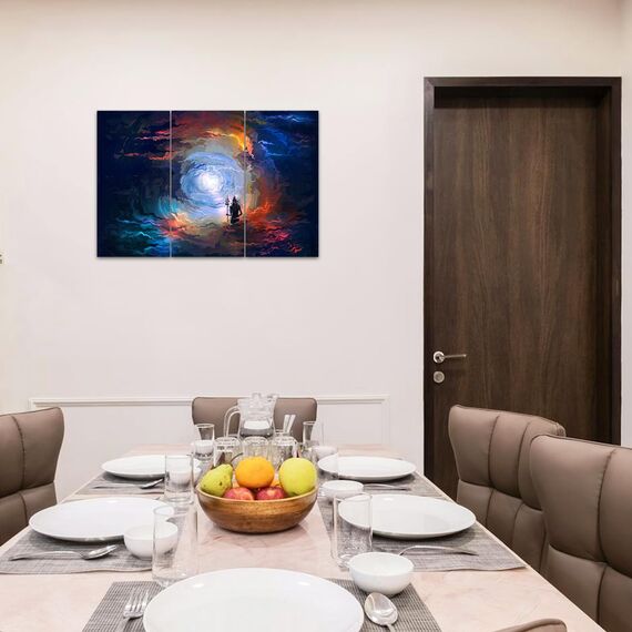 Shiva-Wandkunst, Lord Shiva-Bilder, Leinwand-Wanddekoration, Hinduismus, Shaivismus, Gemälde, Wohnzimmer, Schlafzimmer, Dekorationen, Kunstposter mit Rahmen, fertig zum Aufhängen, 121,9 cm B x 81,3 cm
