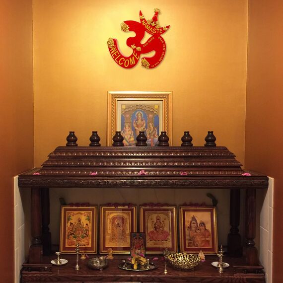 Indische Diwali-Geschenke Heimdekoration – Hindu-OM-Einweihungsgeschenke Indien Pooja Artikel Türhänger Wanddekoration Hochzeit Party Kunst Geschenke