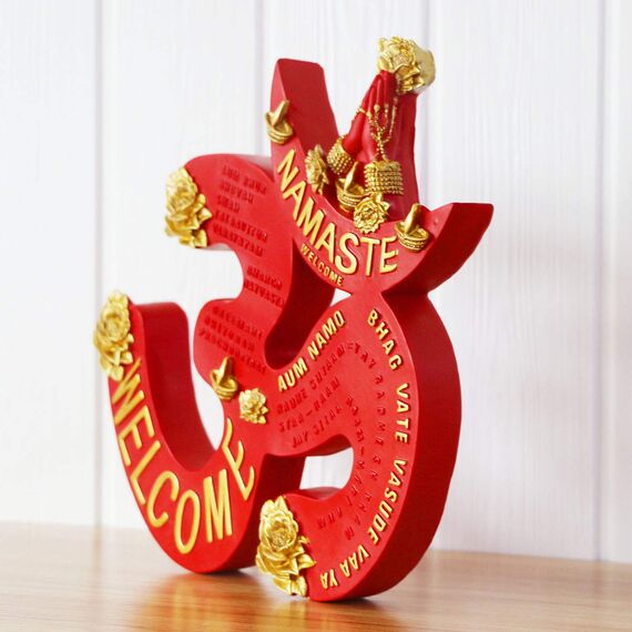 Indische Diwali-Geschenke Heimdekoration – Hindu-OM-Einweihungsgeschenke Indien Pooja Artikel Türhänger Wanddekoration Hochzeit Party Kunst Geschenke