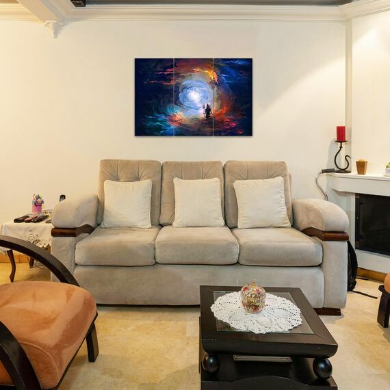 Shiva-Wandkunst, Lord Shiva-Bilder, Leinwand-Wanddekoration, Hinduismus, Shaivismus, Gemälde, Wohnzimmer, Schlafzimmer, Dekorationen, Kunstposter mit Rahmen, fertig zum Aufhängen, 121,9 cm B x 81,3 cm