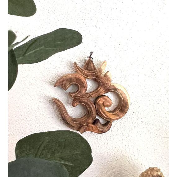 Trintura Wandbild Om Zeichen 10cm Akazien Holz