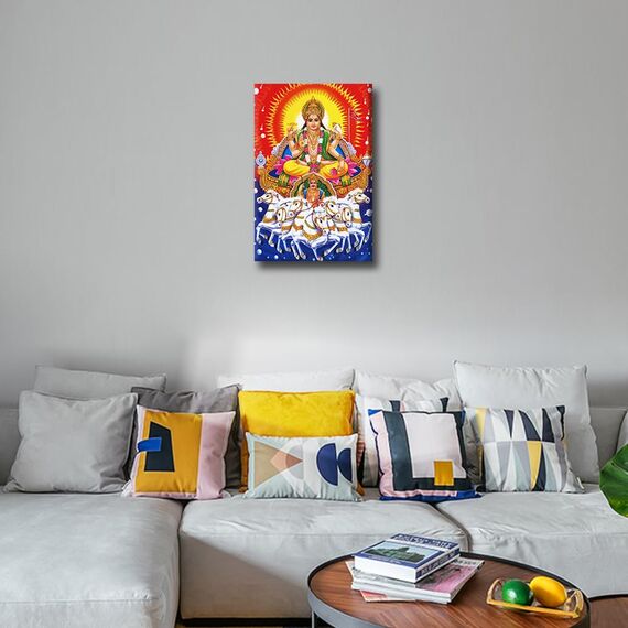 Ganesha Wandkunst, Gott Saraswati, Poster auf Leinwand, für Schlafzimmer, Wohnzimmer, Wanddekoration, Heilige Kultur, Musik, Hinduismus, Kunstwerk, moderne Heimdekoration, gerahmt, fertig zum