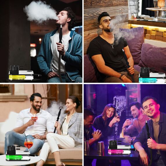 Get Funky - Shisha Set Buchstil Shisha Kit mit Wärmemanagement Gerät Shisha Silikonschüssel Shisha
