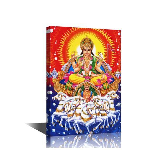 Ganesha Wandkunst, Gott Saraswati, Poster auf Leinwand, für Schlafzimmer, Wohnzimmer, Wanddekoration, Heilige Kultur, Musik, Hinduismus, Kunstwerk, moderne Heimdekoration, gerahmt, fertig zum