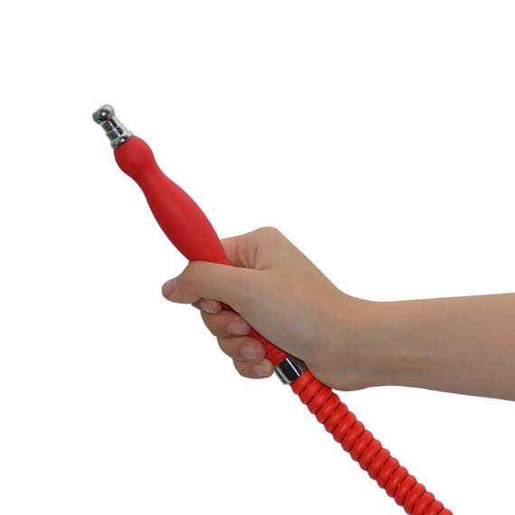 Rubber Handle Hookah Hose mit Metalltip Leder Wrapped Hookah Hose waschbar, langlebig, 72 Zoll lang Shisha Hose (Rot)