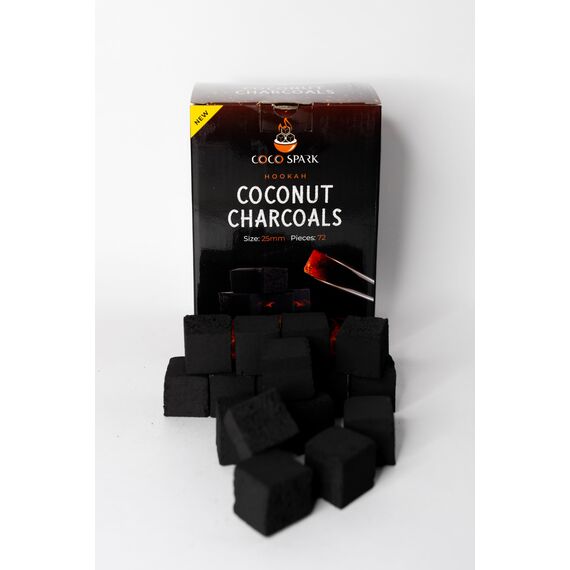 Coco Spark Hookah Kokoskohle, Größe 25mm, 72 Stück
