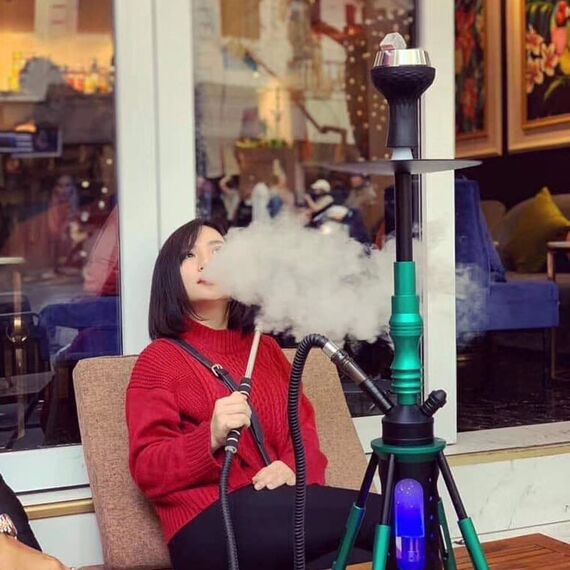 Shisha Schlauch Waschbarer Shisha Schlauch mit 1,8m Shisha Pfeife für Rauchschlauch und Wasserpfeife Schwarz