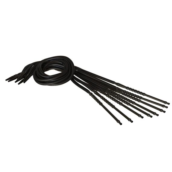 BudPro Hookah Einwegschläuche 25 Stück, schwarz + Mundspitzen und Tülle (25)