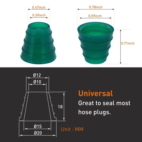 Shisha Schlauch Tüllen Silikon Dichtung - Kitosun Original Shisha Zubehör Strapazierfähige Silikon Plug Tüllen Verhindern Sie, dass Shisha-Schläuche beim Rauchen herausfallen (Farben mischen)