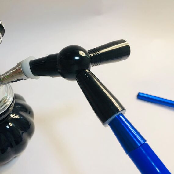 Hookah Schlauchadapter 1 auf 2 Splitter VOVCAMLS Schlauchverbinder mit 4 extra Tüllen (Schwarz)