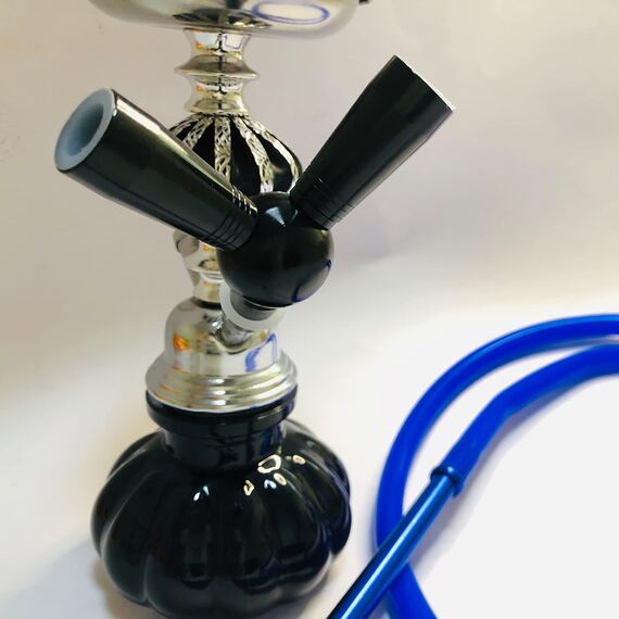 Hookah Schlauchadapter 1 auf 2 Splitter VOVCAMLS Schlauchverbinder mit 4 extra Tüllen (Schwarz)