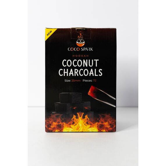 Coco Spark Hookah Kokoskohle, Größe 25mm, 72 Stück