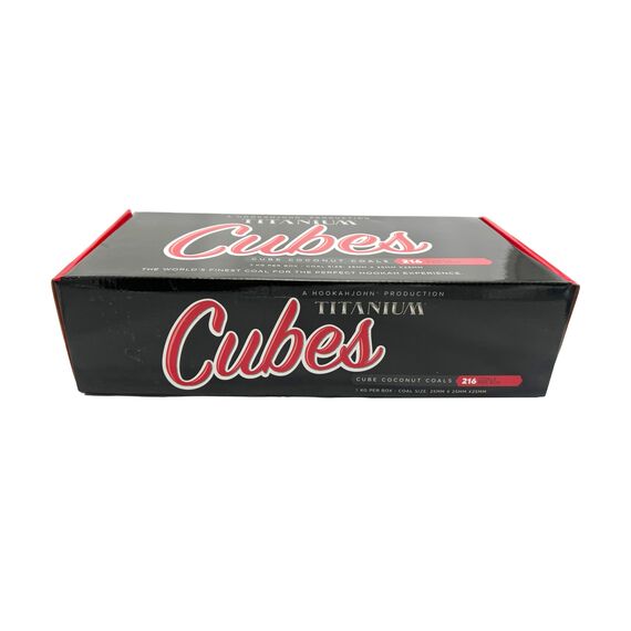 Titanwürfel, Shisha-Kokohle, 3 kg, Vorteilspackung, HookahJohn Hookah-Kohle, 216 Stück
