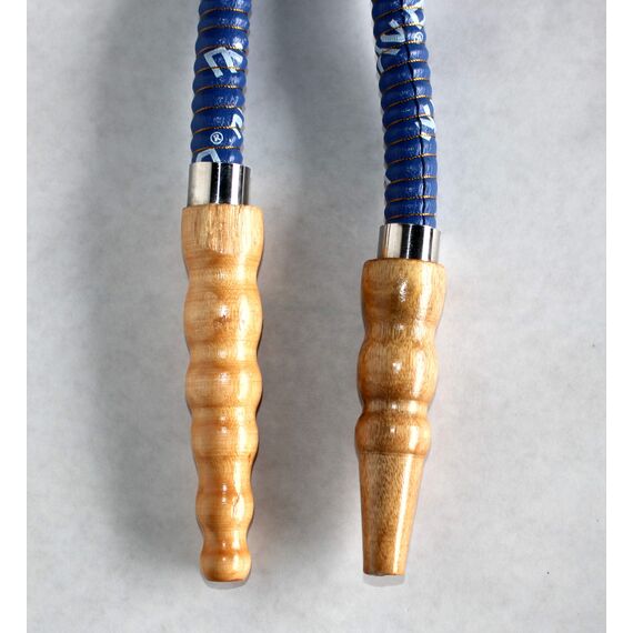 MYA 1,8 m Hookah Shisha Schlauch mit Holzgriff Langlebiger Hookah Schlauch Leicht zu Reinigen Glatter Rauch (Hellblau, 11,4 cm Griff)