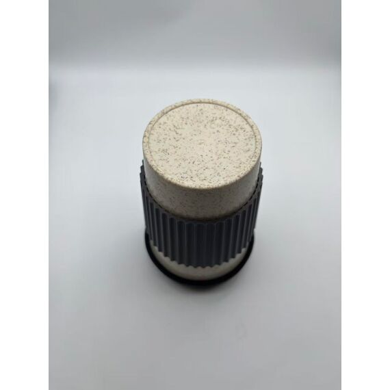 Tragbares Wasserpfeifen-Set, Wasserpfeifenzubehör, Silikondeckel, tragbare Reise-Shisha, Mini-Shisha-Becher mit Kaffeetassen-Design (Grau)