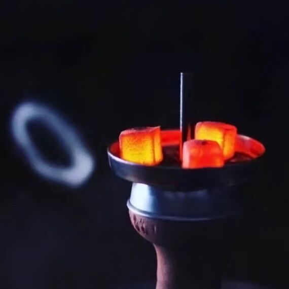 Kitosun Shisha Kopf Set - Keramik Shisha Schüssel mit 5Löchern und größerer Holzkohlehalter Kaminaufsatz mit Schirm Shisha Wärmemanagement Bündel