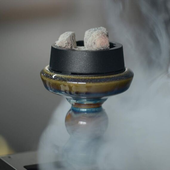 Tabakkopf Shisha Phunnel Kopf - Kitosun Pivot Shisha Kopf Hookah Bowl 320 g Tonschale mit Rand kompatibel mit alle HMD Provost & Foil für Shisha Aromen 15-20 g
