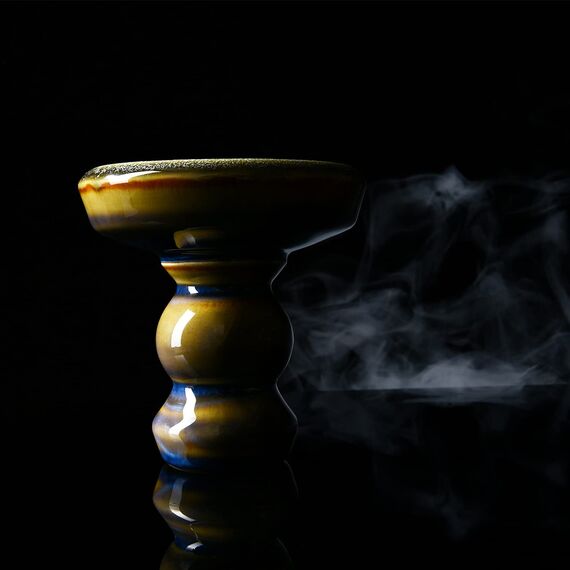 Tabakkopf Shisha Phunnel Kopf - Kitosun Pivot Shisha Kopf Hookah Bowl 320 g Tonschale mit Rand kompatibel mit alle HMD Provost & Foil für Shisha Aromen 15-20 g
