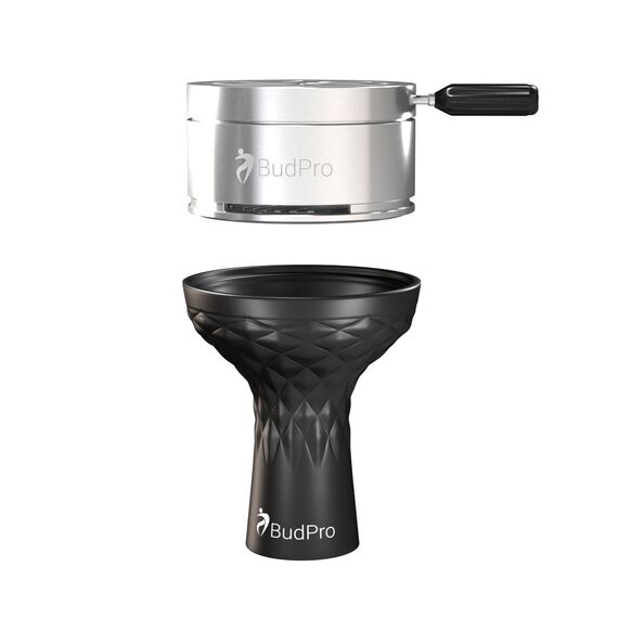 BudPro Hookah Silikon Bowl mit ProH3 Shisha Heat Management Kohlehalter Bundle