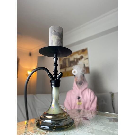Shisha Kopf Set mit Smokebox HMD - Kitosun Shisha Zubehör Vulcan Heat Management + Silikon Phunnel Köpfe Shisha Aromen Speichern Leichtes Rauchen Großer Luftstrom Ersatz Für Alufolie & Kaminkopf