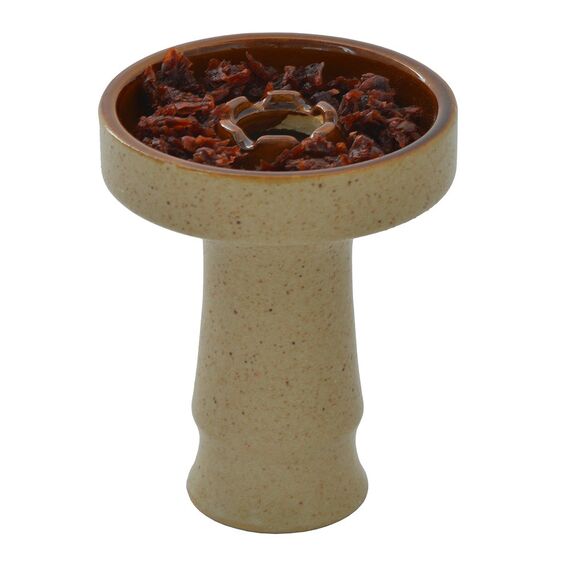 Hookah-Schüssel aus Keramik, 100% Toneramik mit Glasur, große Shisha-Hookah-Tabakschale mit 6 Lücken Trichter zum Räuchern von Shisha