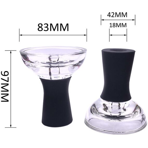 AGSDGAWD Shisha-Schüssel, hochtemperaturbeständige Glas-Shisha-Schüssel, kompatibel mit Wärmemanagementsystemen, verbessern Sie Ihr Shisha-Erlebnis mit Premium-Ersatzschale (Farbe: Blau)