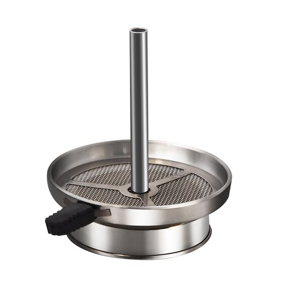 Kitosun Shisha Kopf Set - Keramik Shisha Schüssel mit 5Löchern und größerer Holzkohlehalter Kaminaufsatz mit Schirm Shisha Wärmemanagement Bündel