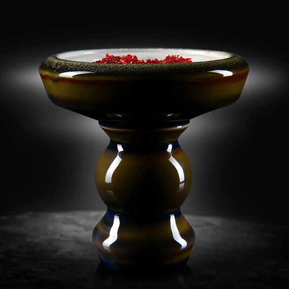 Tabakkopf Shisha Phunnel Kopf - Kitosun Pivot Shisha Kopf Hookah Bowl 320 g Tonschale mit Rand kompatibel mit alle HMD Provost & Foil für Shisha Aromen 15-20 g