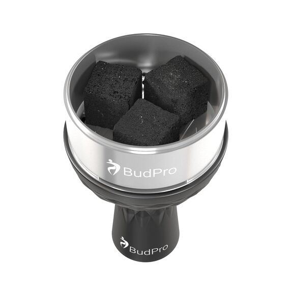 BudPro Hookah Silikon Bowl mit ProH3 Shisha Heat Management Kohlehalter Bundle