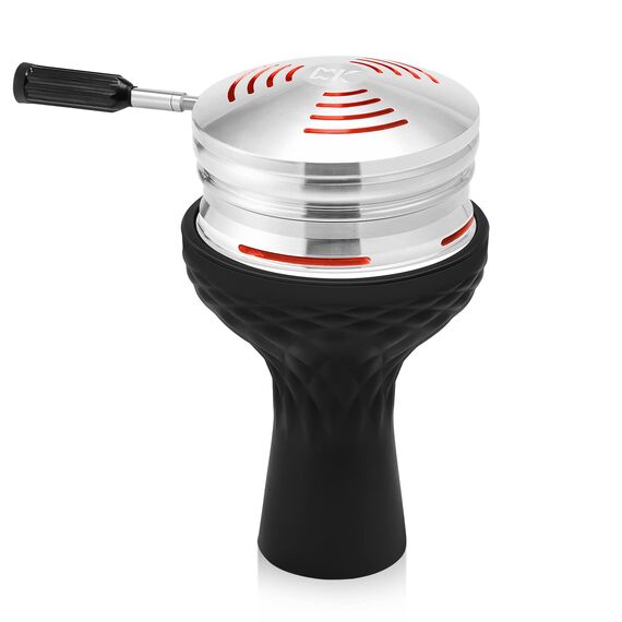 Shisha Kopf Set mit Smokebox HMD - Kitosun Shisha Zubehör Vulcan Heat Management + Silikon Phunnel Köpfe Shisha Aromen Speichern Leichtes Rauchen Großer Luftstrom Ersatz Für Alufolie & Kaminkopf
