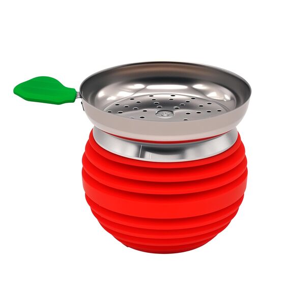KKDUCK Hookah Bowl Set mit Kohlehalter - Silikon und Edelstahl, Schwarz & Rot, Langlebig, Leicht zu reinigen, Dual Flavor Design für Shisha Enthusiasten (2 Pack)