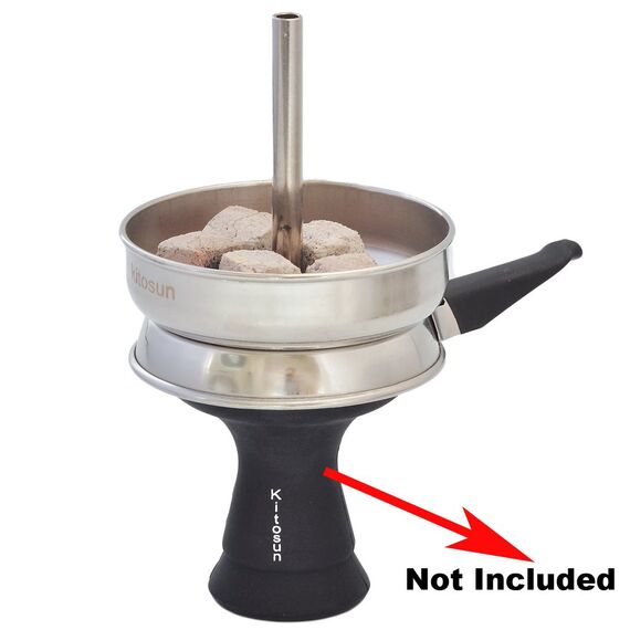 Shisha Kaminaufsatz Holzkohle Halter - Kitosun Hookah Zubehör Schornstein Topf zum Rauchen Hookah Holzkohle Brenner Wärmemanagementsystem Perfekt mit Keramischen Shisha Schüsseln
