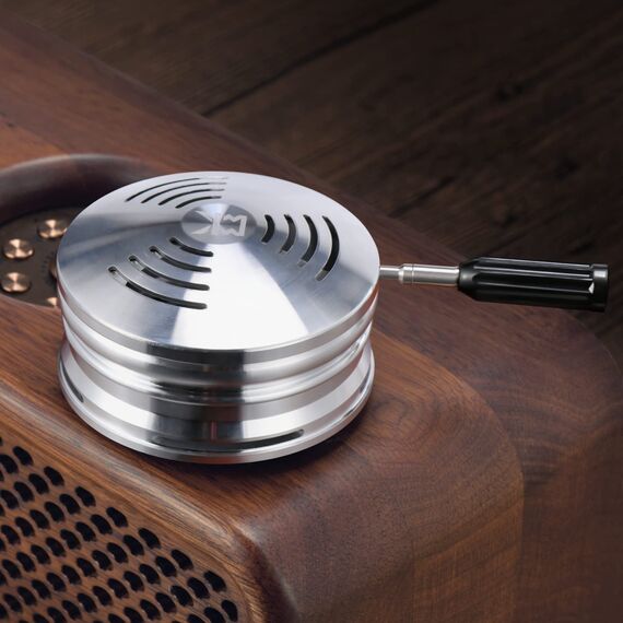 Kitosun Vulcan Smokebox HMD - Aluminium -Wärmemanagementsystem smoke box mit Deckel, halte 3 Stücke 26 mm Holzkohlen leicht, kompatibel mit klassischer Schüssel und Phunnel kopf
