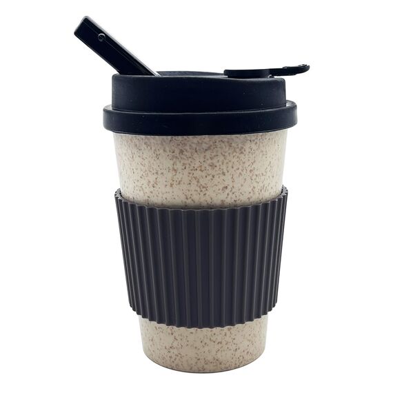 Tragbares Wasserpfeifen-Set, Wasserpfeifenzubehör, Silikondeckel, tragbare Reise-Shisha, Mini-Shisha-Becher mit Kaffeetassen-Design (Grau)