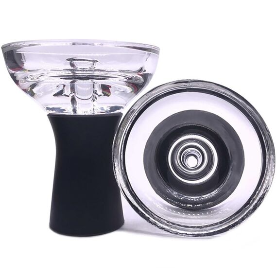 AGSDGAWD Shisha-Schüssel, hochtemperaturbeständige Glas-Shisha-Schüssel, kompatibel mit Wärmemanagementsystemen, verbessern Sie Ihr Shisha-Erlebnis mit Premium-Ersatzschale (Farbe: Blau)