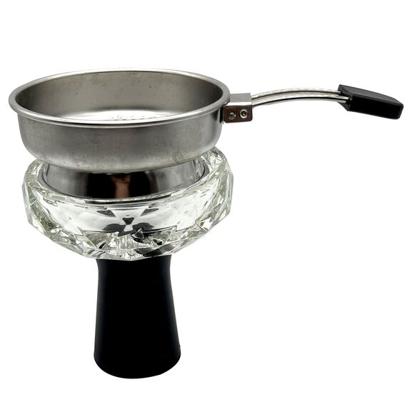 AGSDGAWD Shisha-Schale, diamantförmige Glas-Shisha-Schüssel, hochtemperaturbeständig, kompatibel mit Wärmemanagementsystemen, verbessern Sie Ihr Shisha-Erlebnis (Farbe: Schwarz)