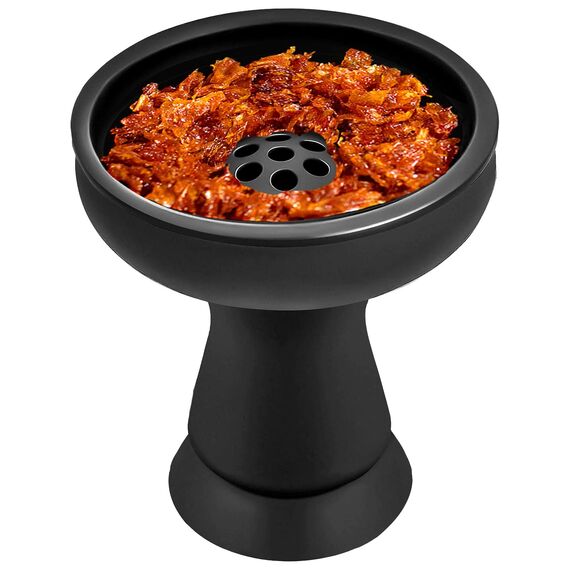 Shisha-Schüssel – Silikon-Phunnel-Schüssel – schwarze Shisha-Schüssel mit 7 Löchern – richtiger Ersatz für Ton- und Keramikschalen 8,9 cm hoch