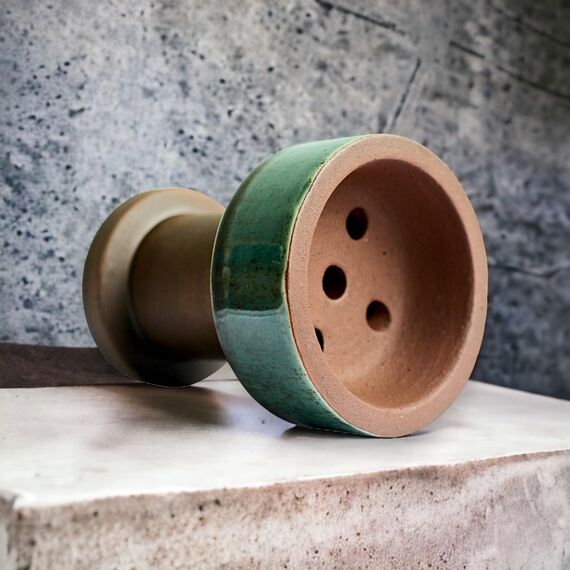 Hookah Bowls - Green Hookah Bowl - Clay Hookah Bowl - Hookah Bowl Clay - Hookah Shisha Bowl