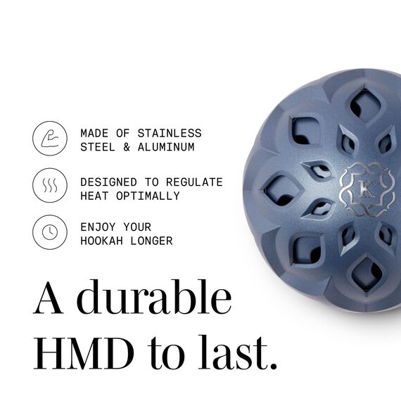 Kaloud Lotus III Hookah Heat Management Device - Perfect for Cleaner, Smoother, Tastiest Hookah Flavor and Longer Lasting Smoke Sessions (Azuris, Aluminum)