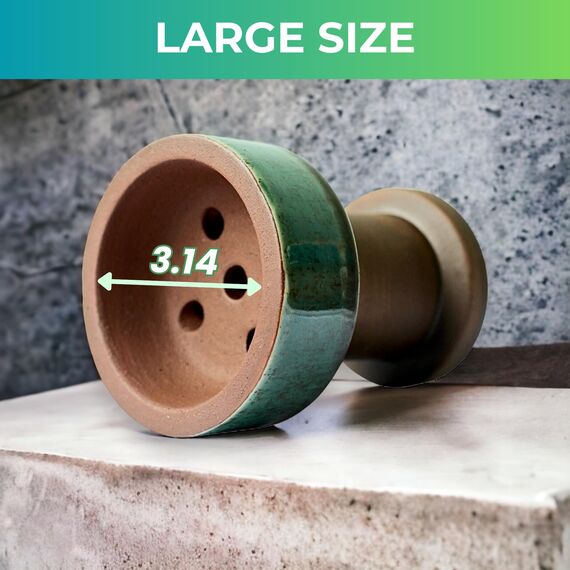 Hookah Bowls - Green Hookah Bowl - Clay Hookah Bowl - Hookah Bowl Clay - Hookah Shisha Bowl
