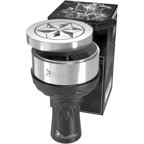BudPro Hookah Silikon Bowl mit ProH3 Shisha Heat Management Kohlehalter Bundle