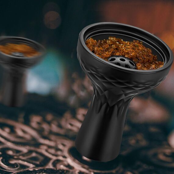 HapyWaer Silikon Phunnel Bowl Premium Shisha Wärmemanagement Shisha Tabak Schüssel Rechter Ersatz für Ton, Keramikschalen 9,7 cm hoch Geschenkbox (Lotus 7 Loch)