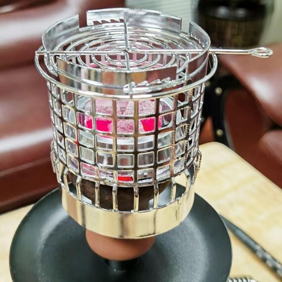 AGSDGAWD Wasserpfeifen-Kohle-Windabdeckung mit HMD-Hohl-Design, verbrühungsfreie Metall-Windschutzscheibe, idealer Shisha-Schüssel-Bildschirm und Zubehör für Kohlehalter, Wärmemanagementsystem (Farbe: