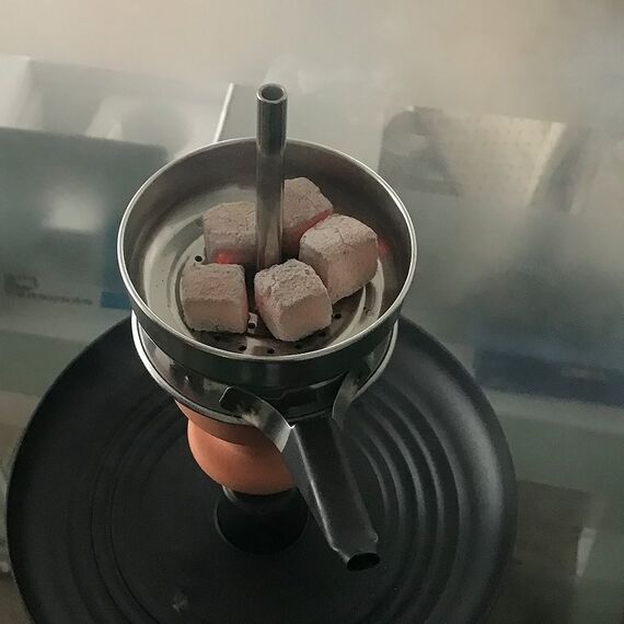 Shisha Kaminaufsatz Holzkohle Halter - Kitosun Hookah Zubehör Schornstein Topf zum Rauchen Hookah Holzkohle Brenner Wärmemanagementsystem Perfekt mit Keramischen Shisha Schüsseln