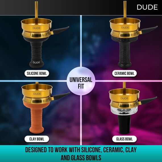 Shisha Kohlehalter mit Shisha-Zange - Shisha Kohlehalter mit Shisha Zange für Kohle - Shisha Wärmemanagementgerät mit Shisha-Zange und Schürhaken - Hookah HMD - Hookah Bowl Zubehör (Gold)