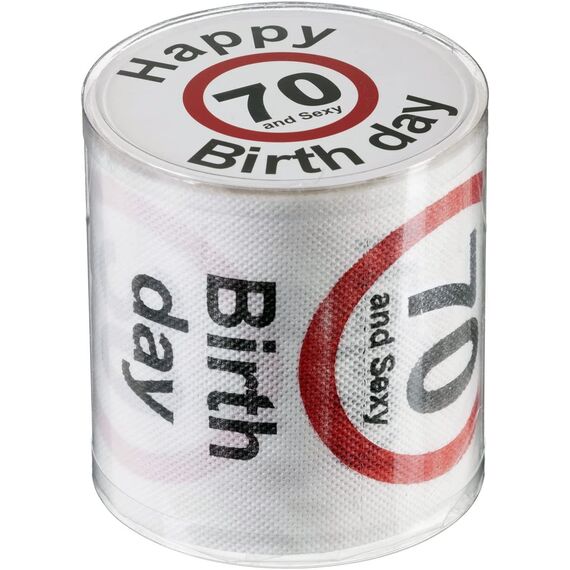 GOODS+GADGETS Lustiges Fun Klopapier zum 70. Geburtstag Toilettenpapier Geschenkartikel Geburtstags-Dekoration 70 und Sexy!